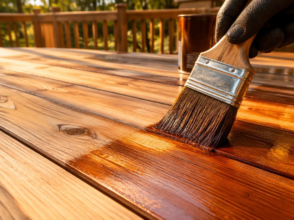 Wood Staining example